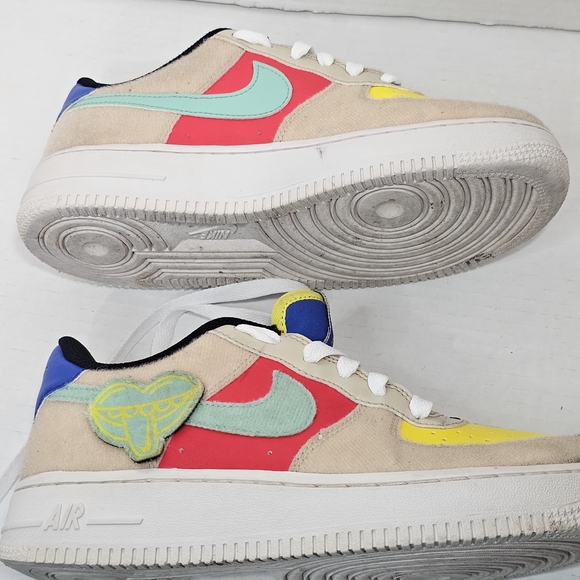 Nike Air Force 1 Low Multi-Color Velcro. -Colorful Nike Air Sneakers - Picture 7 of 10